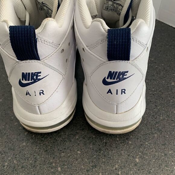 Nike Air Max White Midnight Navy Blue 7Y/ 8 woman - Picture 11 of 12